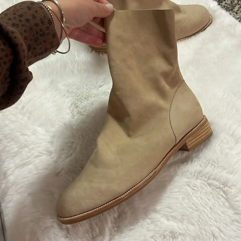 Jeffrey Campbell Ponce slouch anklet‎ boots nobuck booties size 10